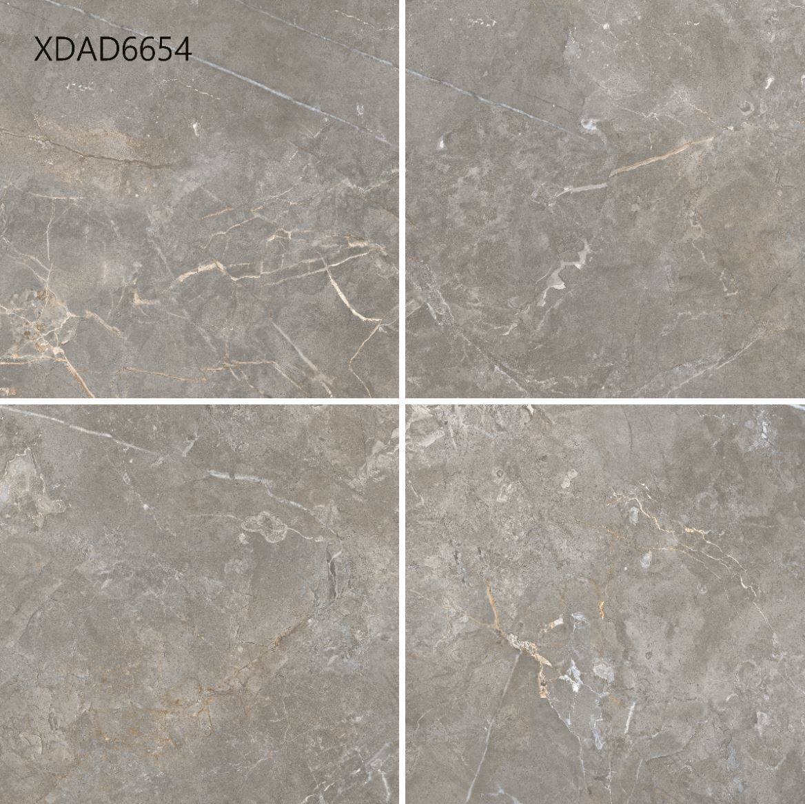 Super Porcelanato Glazed Porcelain Floor Tile, Grey Gloss Porcelain